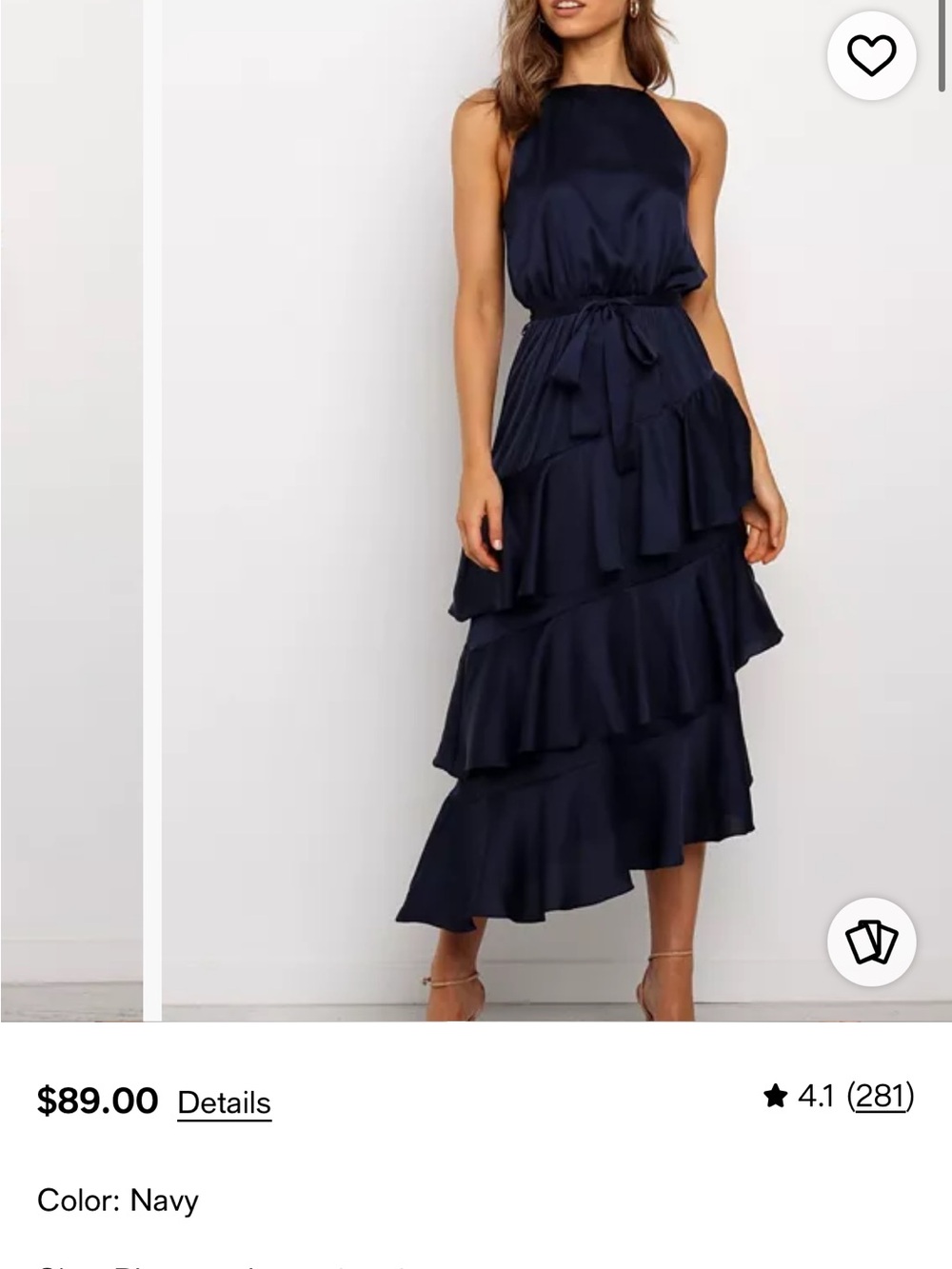 Petal & Pup Navy Seychelle Dress Wedding Guest Formal Midi Maxi